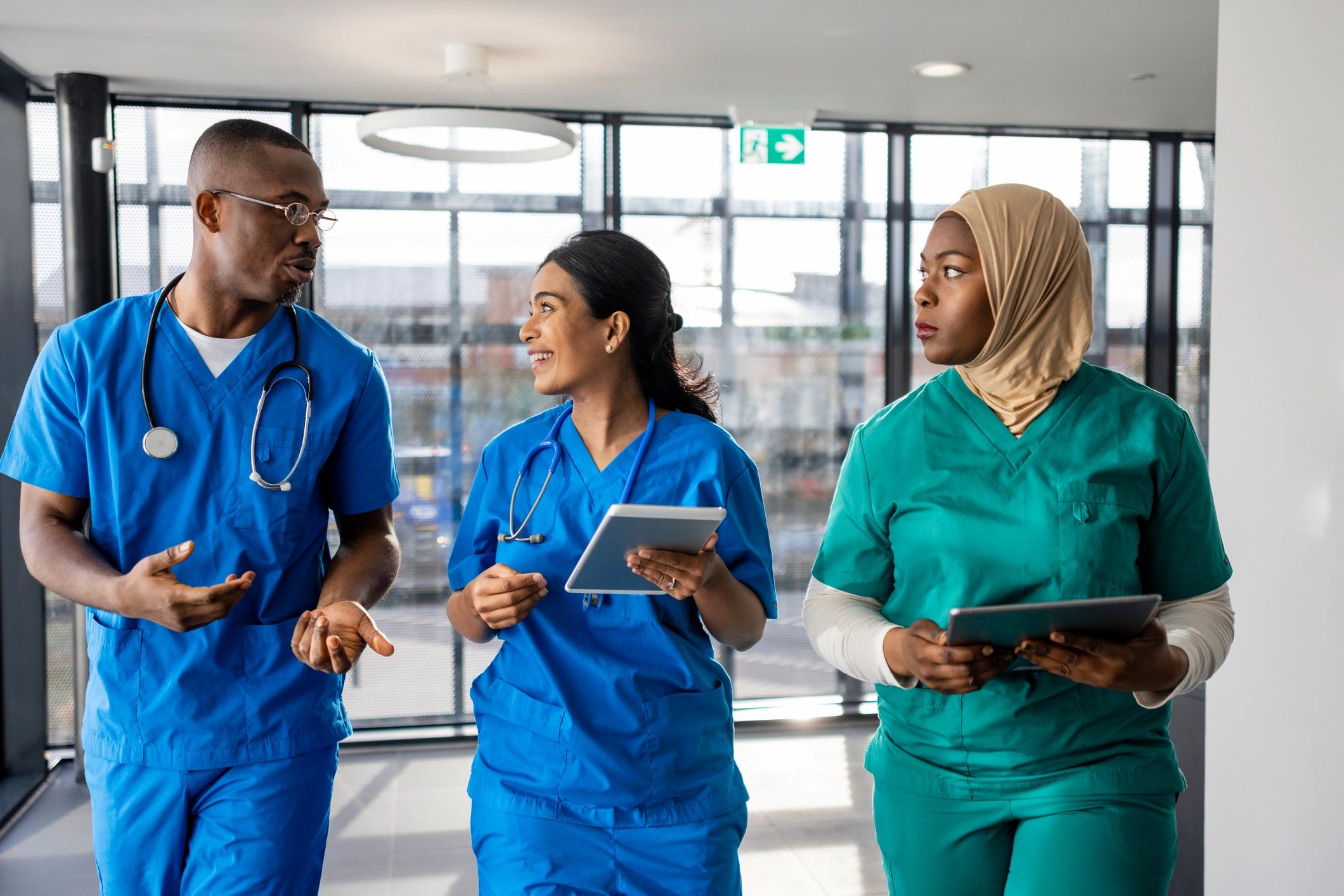 Healthcare professionals collaborating as a team