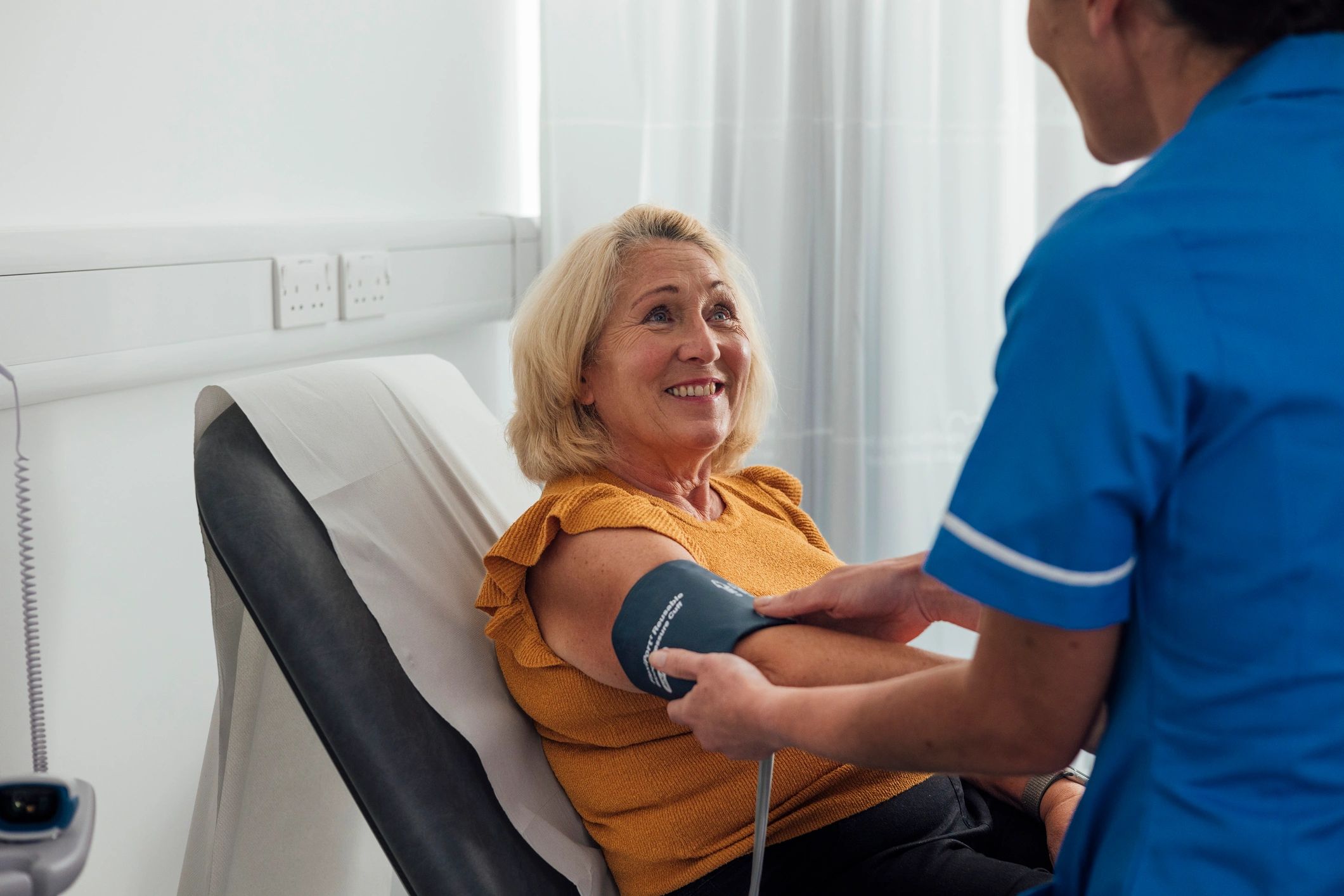 Medical professional performing a patient health check